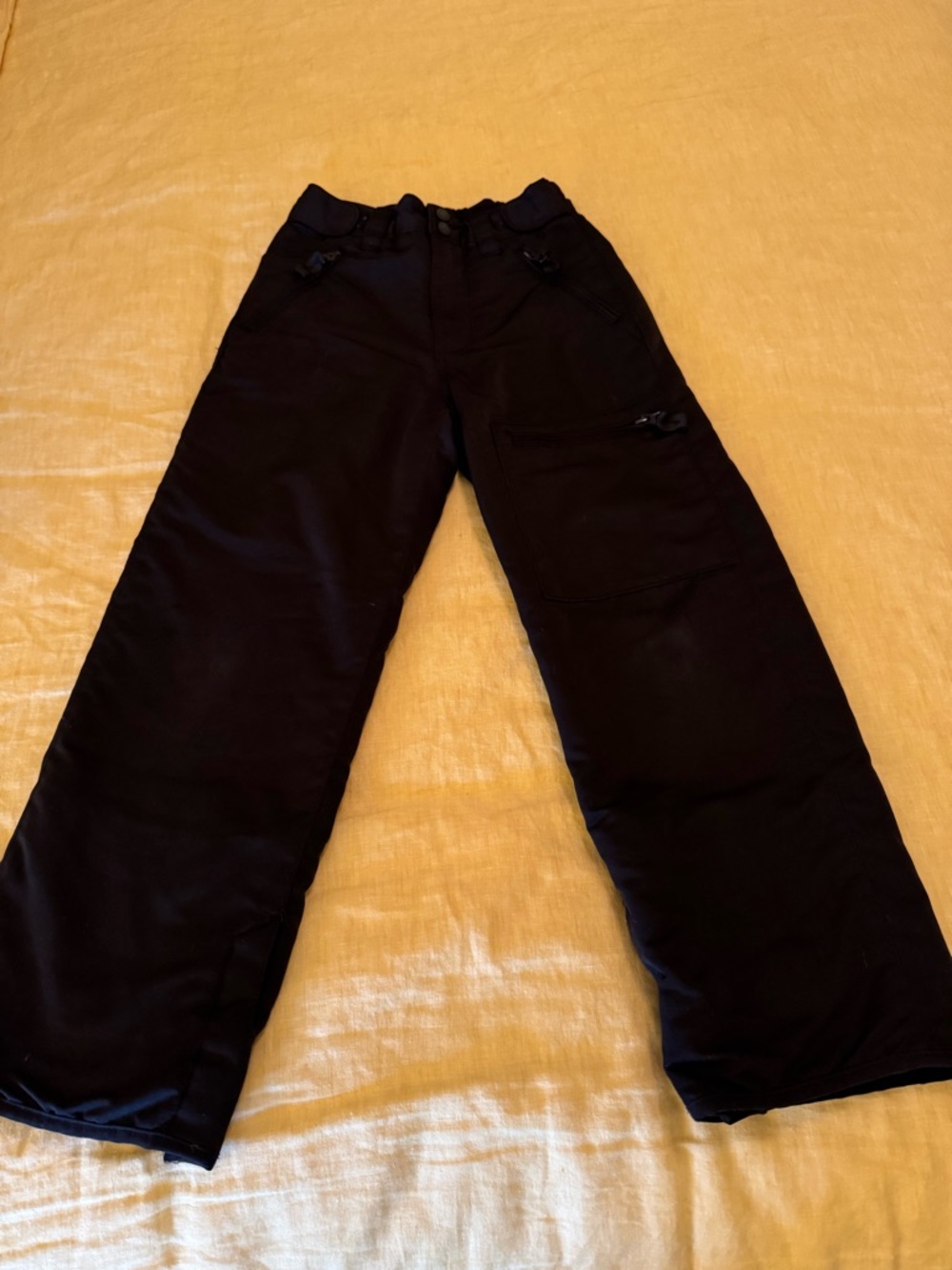 GAP Kids Black Elastic Waist Fleece lined Snow Pants